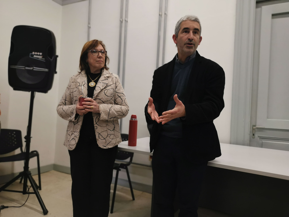 Jornada de bienvenida a 42 FAAE Directora de la Secretaría Nacional de Cuidados, Susana Muñiz; y presidente de ANEP, Pablo Caggiani