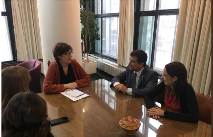 Marina Arismendi; la adjunta al secretario nacional de Cuidados, Patricia Cossani; y el ministro de Desarrollo Social de Tucumán, Gabriel Yedlin Marina Arismendi; la adjunta al secretario nacional de Cuidados, Patricia Cossani; y el ministro de Desarrollo Social de Tucumán, Gabriel Yedlin