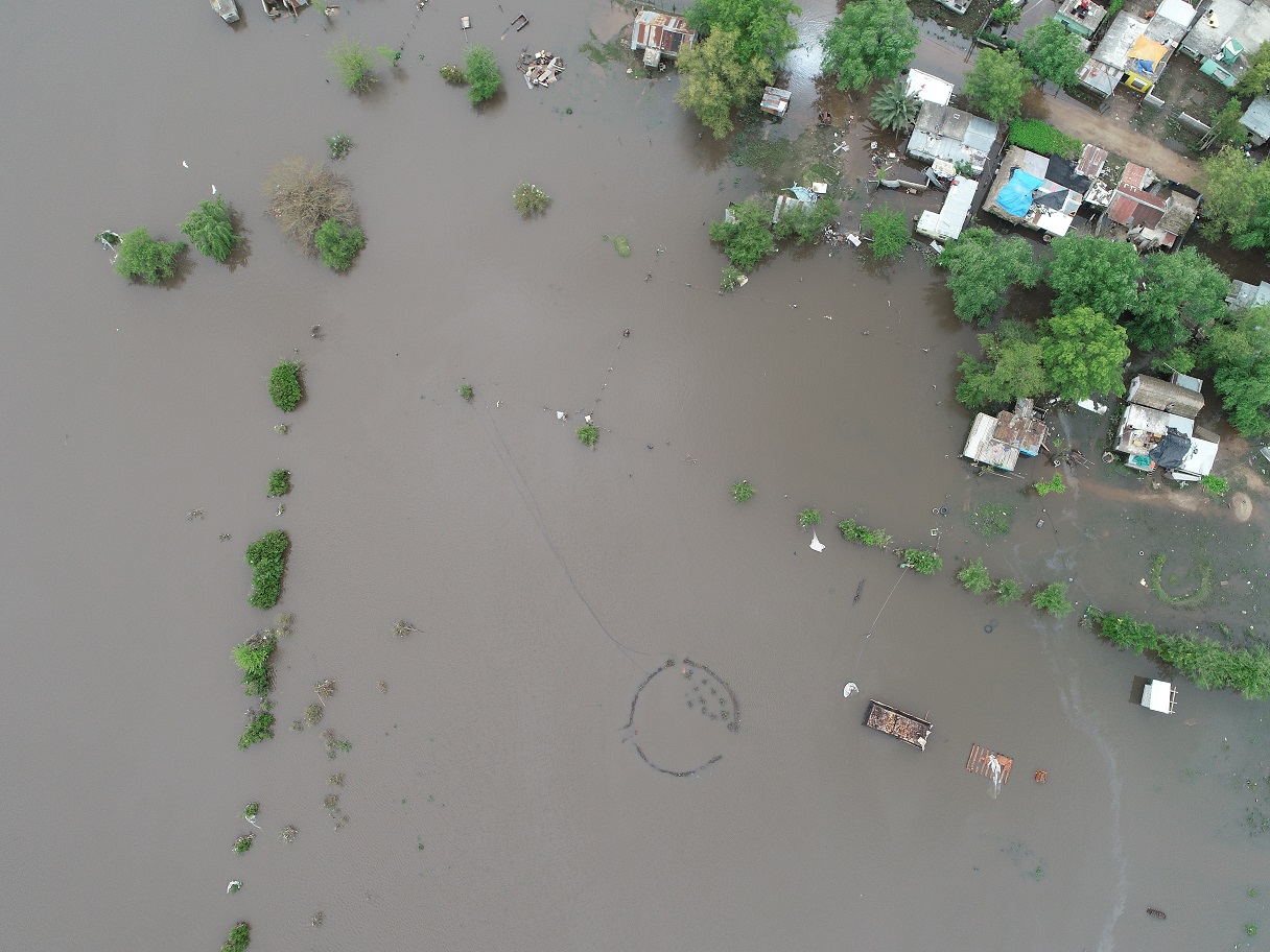 Imagen aérea del Río Santa Lucía