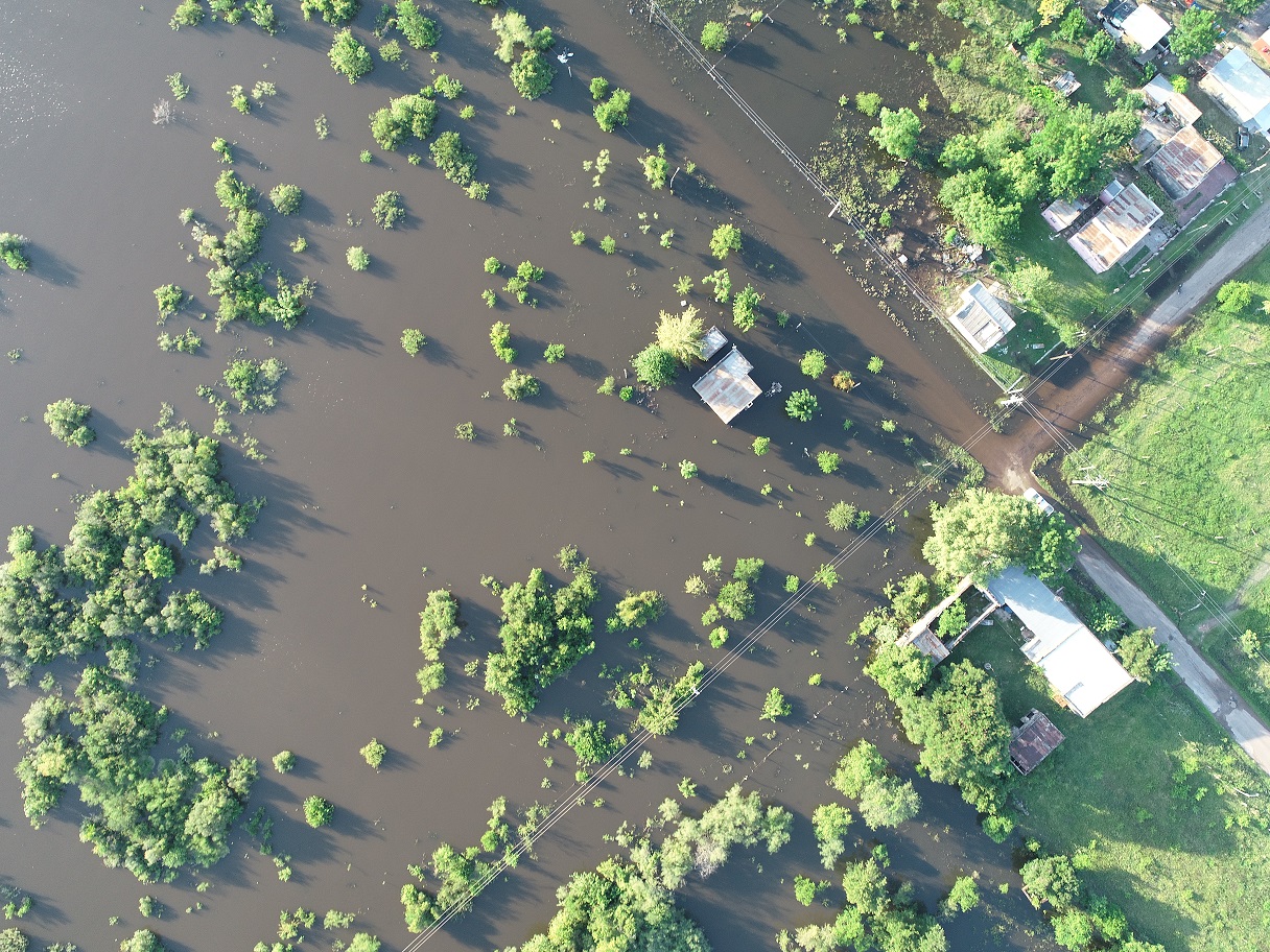 imagen aérea de zona inundada imagen aerea de zona inundada