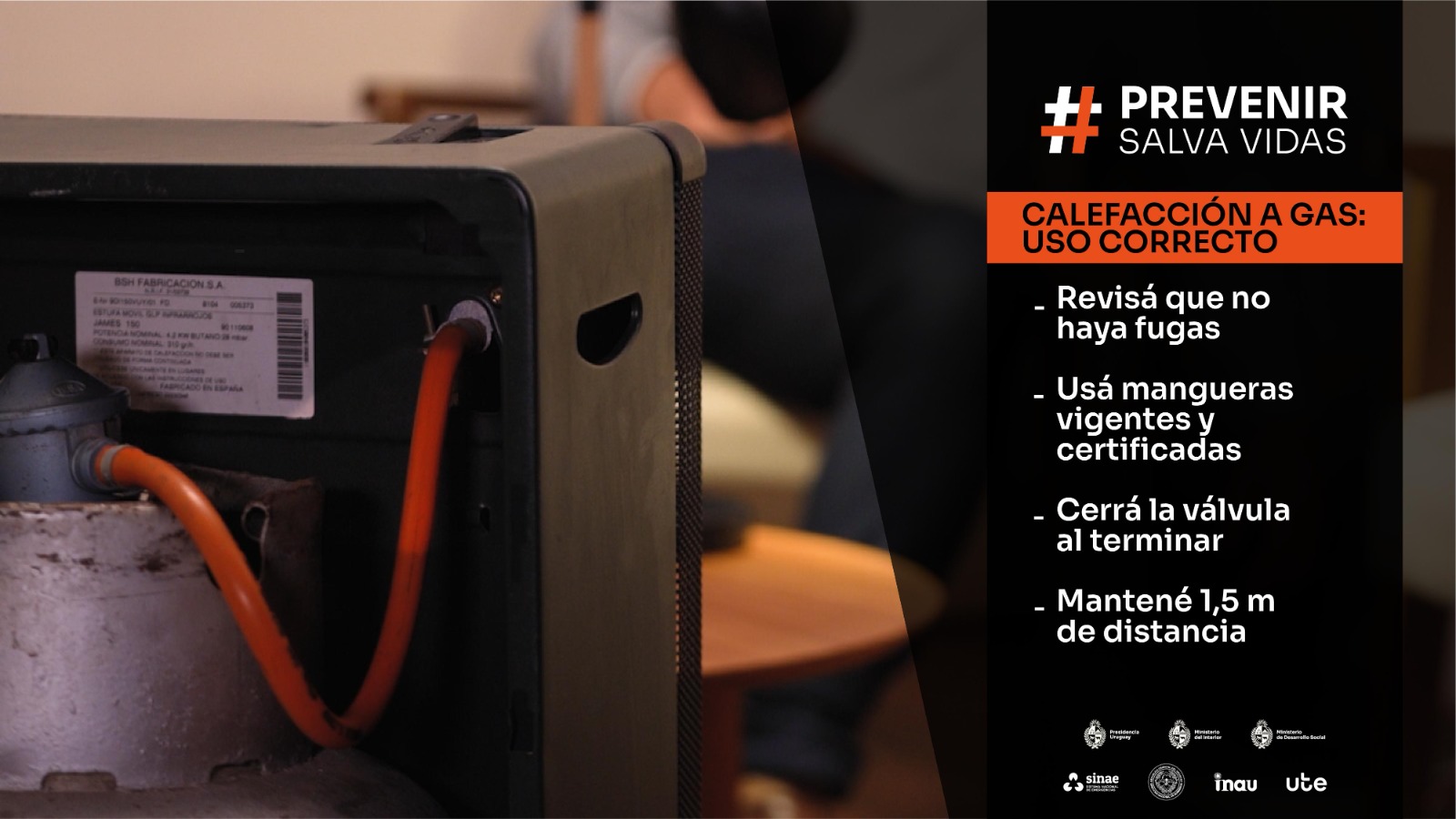 Uso correcto de la calefacción a gas