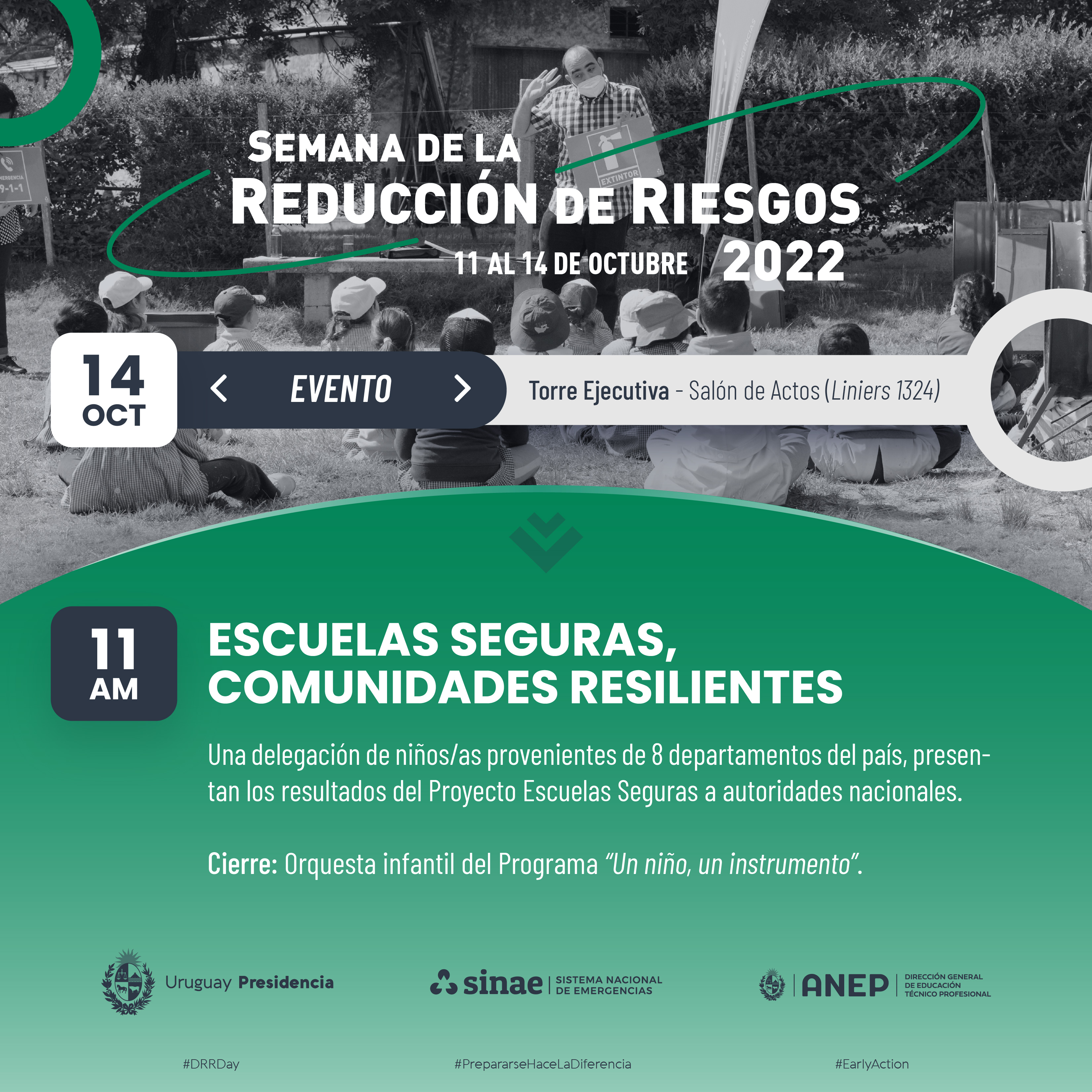 invitación escuelas seguras comunidades resilientes