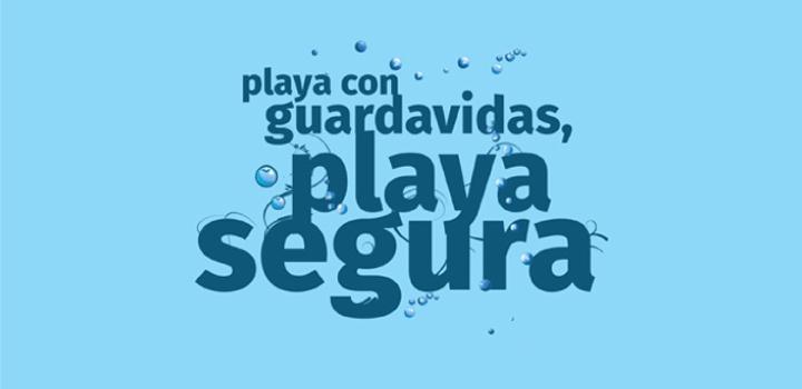 Campaña prevención de ahogamientos 2015/2016 imagen playa con guardadas, playa segura