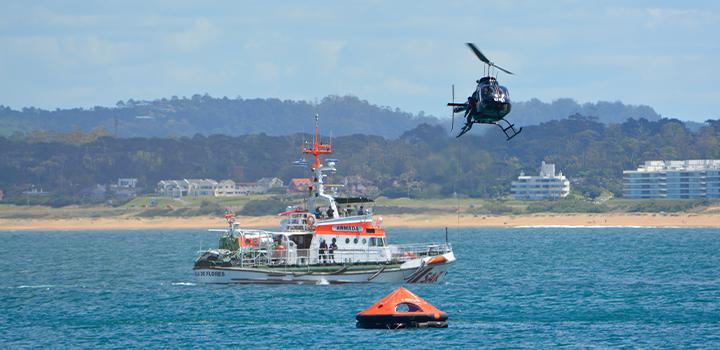 Víctimas siendo helitransportadas