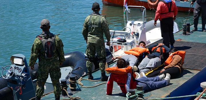 Parte del triage en el muelle