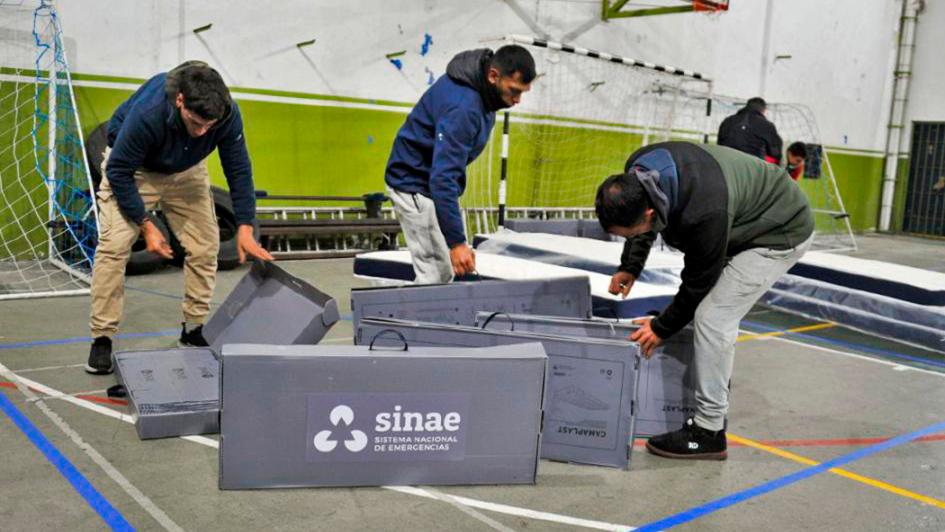 Presidencia: instalación de centro de evacuados
