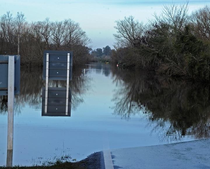 calle inundada