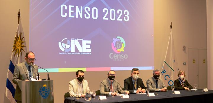 Lanzamiento del Censo 2023 en el salón de actos del edificio anexo a la Torre Ejecutiva