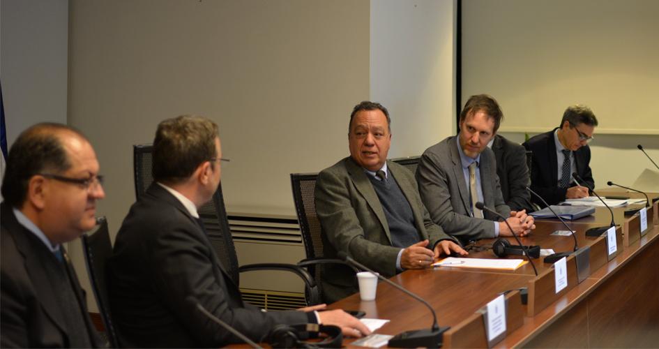 Luis Felipe López-Calva (PNUD), Achim Steiner (PNUD), Sergio Rico (Sinae) y Stefan Liller (PNUD)