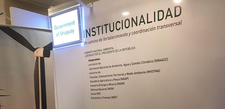 SINAE presente en la Semana del Clima de América Latina y el Caribe Cartel de institucionalidad de cambio climático