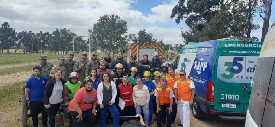 Simulacro en Salinas, Canelones