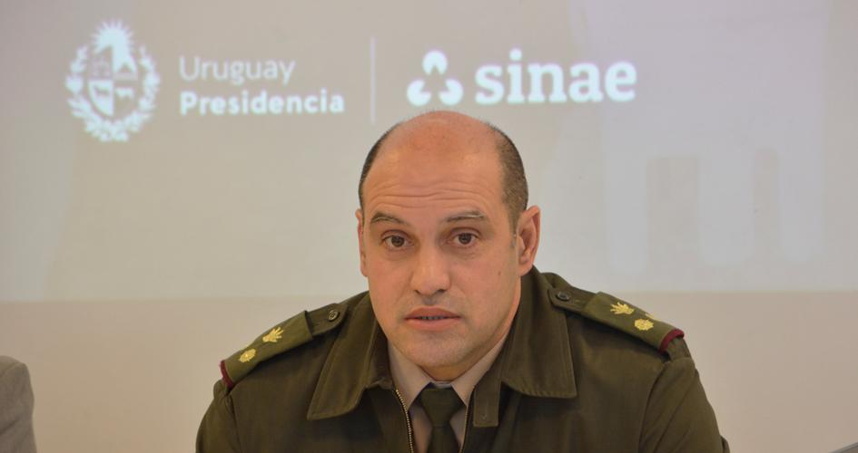 Subdirector de operativa y logística del Sinae, Tte. Cnel. Nicolás González