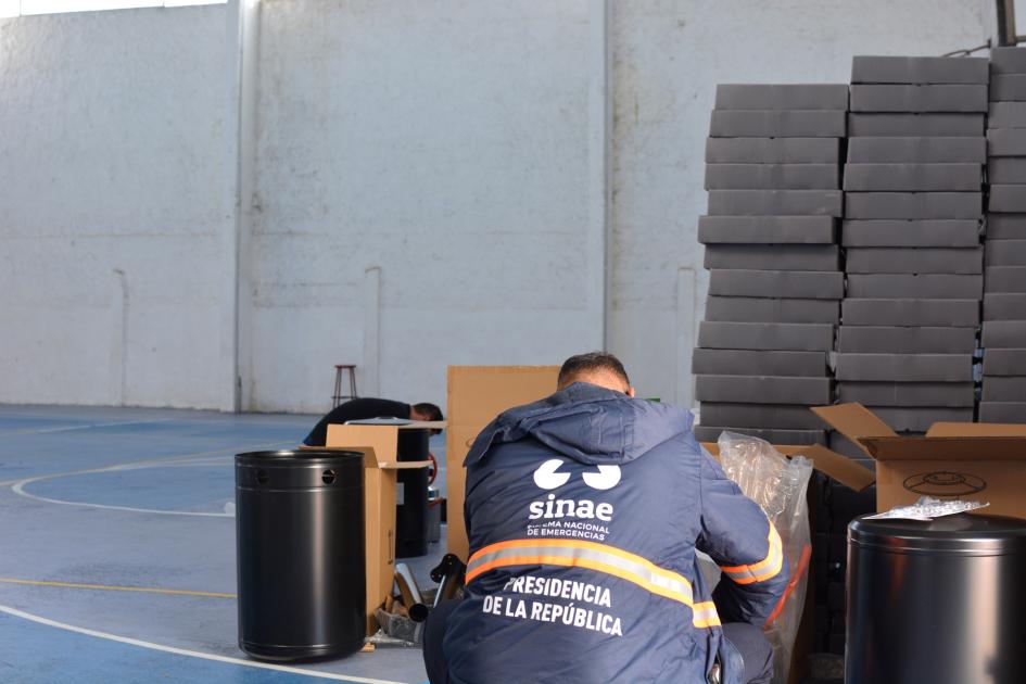 Sinae: instalación de Centro de Evacuados en el club Huracán del Paso de la Arena