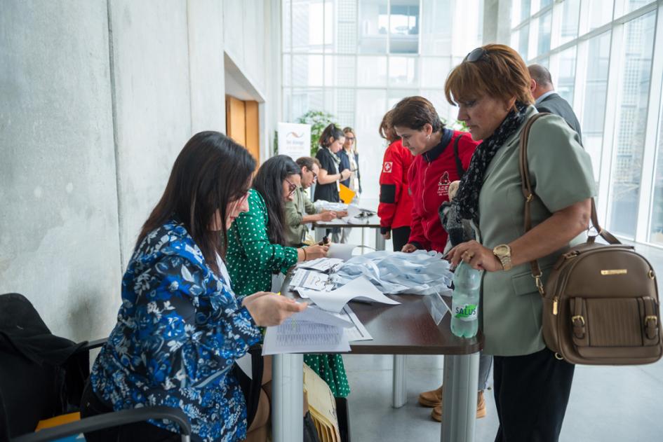 Recepción del evento