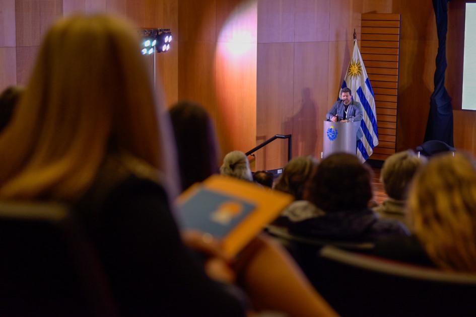 Bafico durante su presentación