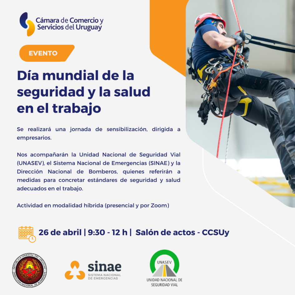 Sinae participará en evento por el día mundial de seguridad y la salud en el trabajo