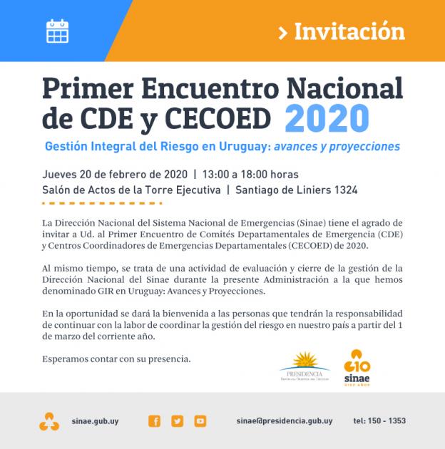 Invitación al encuentro - 20 de febrero de 2020