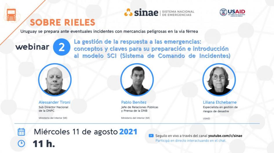 Expositores del webinar