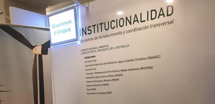 SINAE presente en la Semana del Clima de América Latina y el Caribe Cartel de institucionalidad de cambio climático