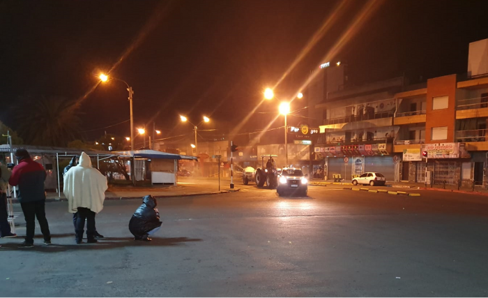 Tareas de desinfección en la frontera Rivera-Santana do Livramento