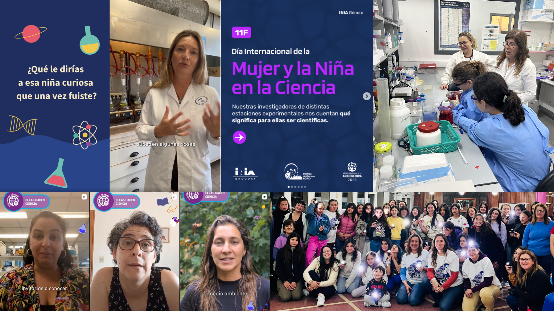 Impresiones de pantallas de iniciativas en redes de instituciones que forman parte de U+I