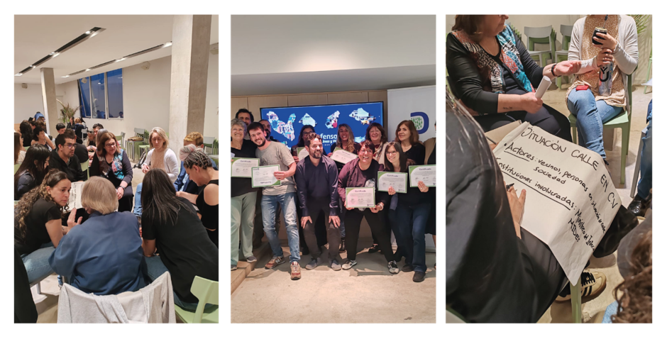 Foto de la Clínica de Conflictos Comunitarios realizada en el Espacio Colabora, donde se trabajo con diferentes actores, y se dio cierre al conjunto de actividades con la entrega de un certificado.