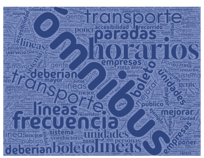 Nota: El tamaño de cada palabra refleja la frecuencia con que fue mencionada por las personas participantes de la consulta pública.