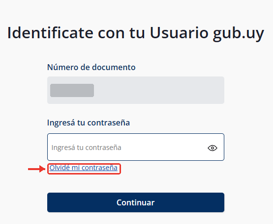 Olvidé contraseña
