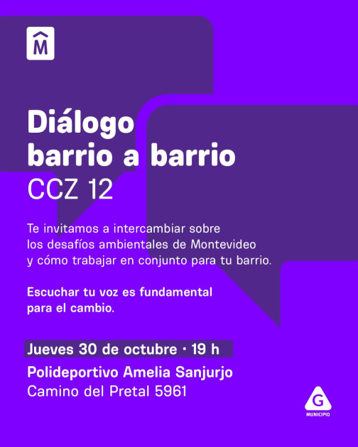 Imagen de la invitación al Centro Comunal Zonal 12