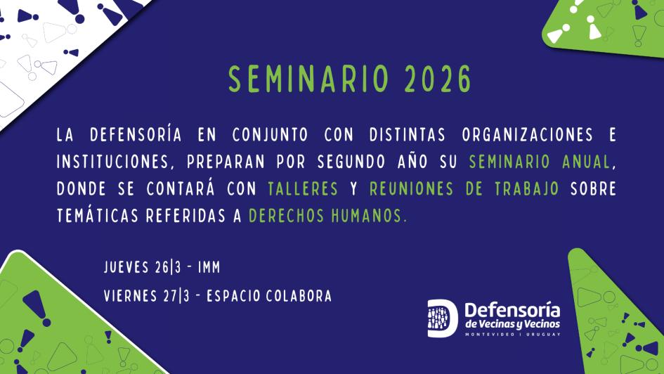 Placa de invitación al Seminario Anual