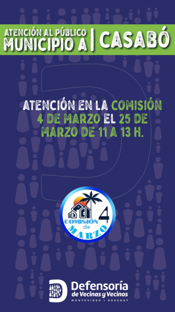 Placa de atención en Casabó