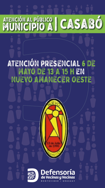 Placa informativa sobre el horario y fecha de atención