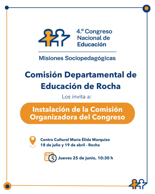 Invitación con los mismos datos del texto.