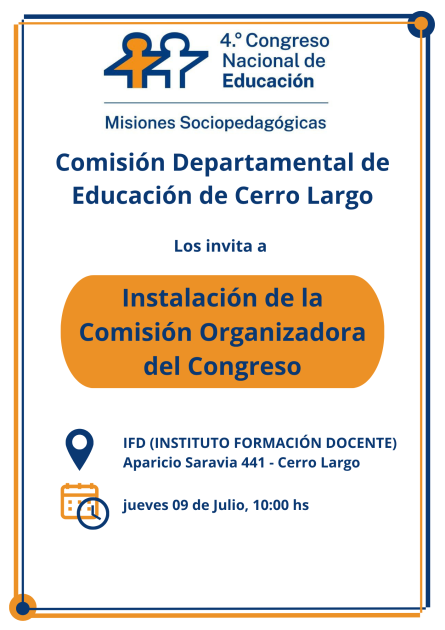 Invitación con los mismos datos del texto.