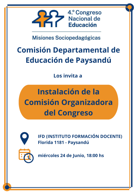 Invitación con los mismos datos del texto.