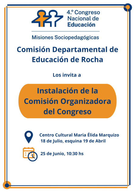 Invitación con los mismos datos del texto.