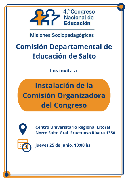 Invitación con los mismos datos del texto.