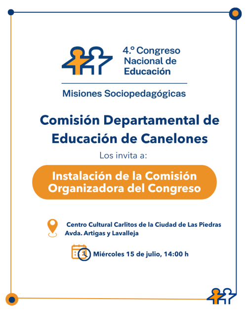 Invitación con los mismos datos del texto.