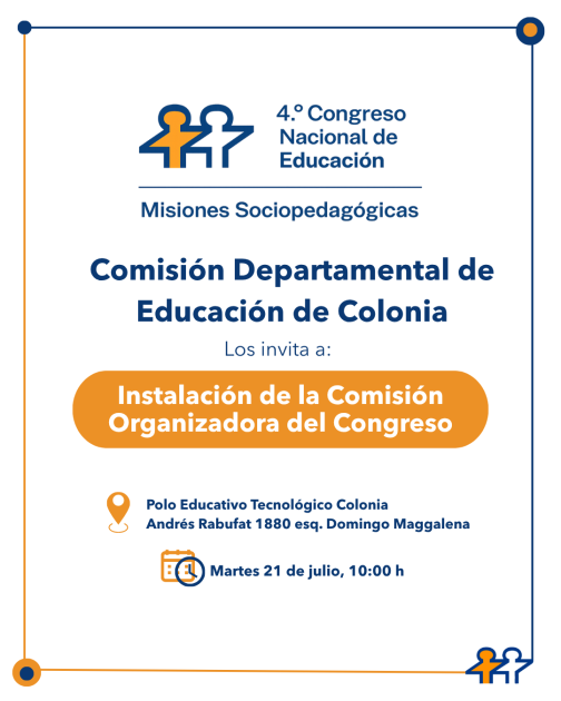 Invitación con los mismos datos del texto.