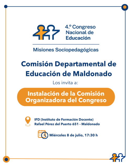 Invitación con los mismos datos del texto.