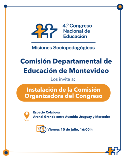 Invitación con los mismos datos del texto.