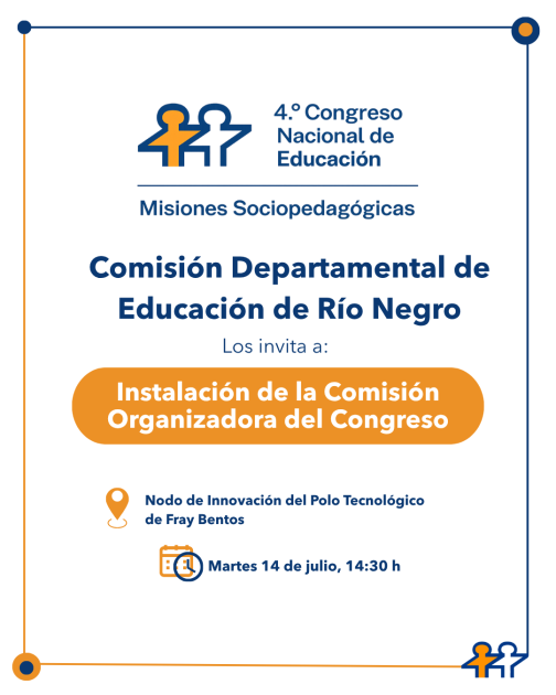 Invitación con los mismos datos del texto.
