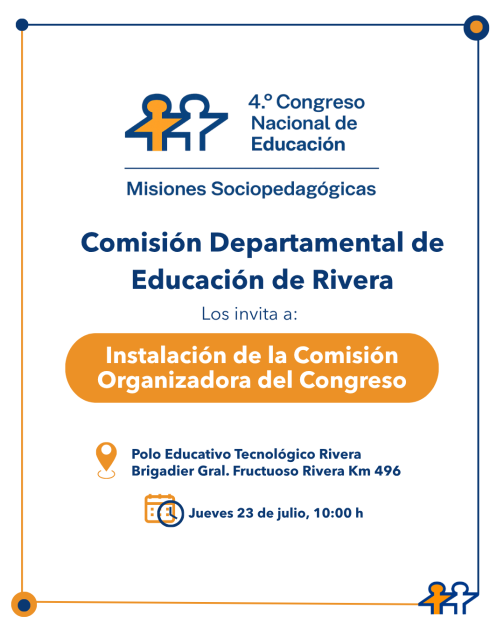 Invitación con los mismos datos del texto.