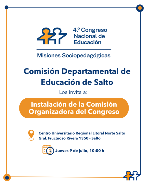 Invitación con los mismos datos del texto.