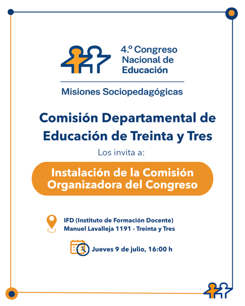 Invitación con los mismos datos del texto.