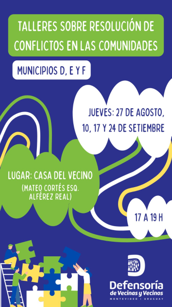Invitación a los talleres sobre resolución de conflictos en las comunidades