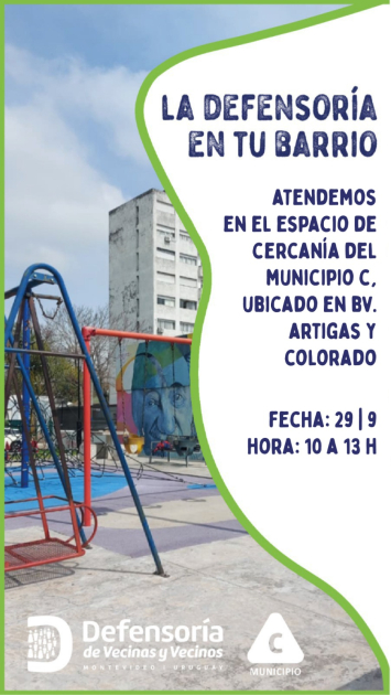 Placa informativa de la atención en el Municipio C
