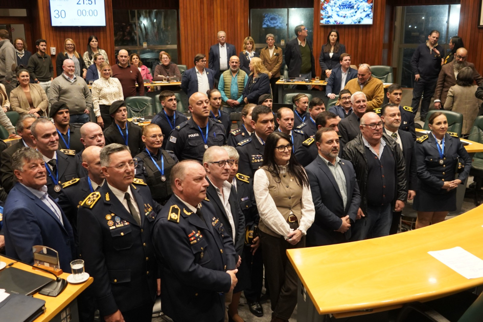 labor de la Policía de Maldonado por su trabajo en seguridad pública