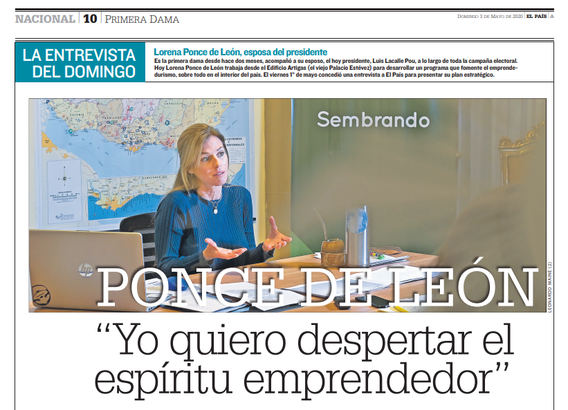 Lorena Ponce de León acerca de Sembrando en el diario El País