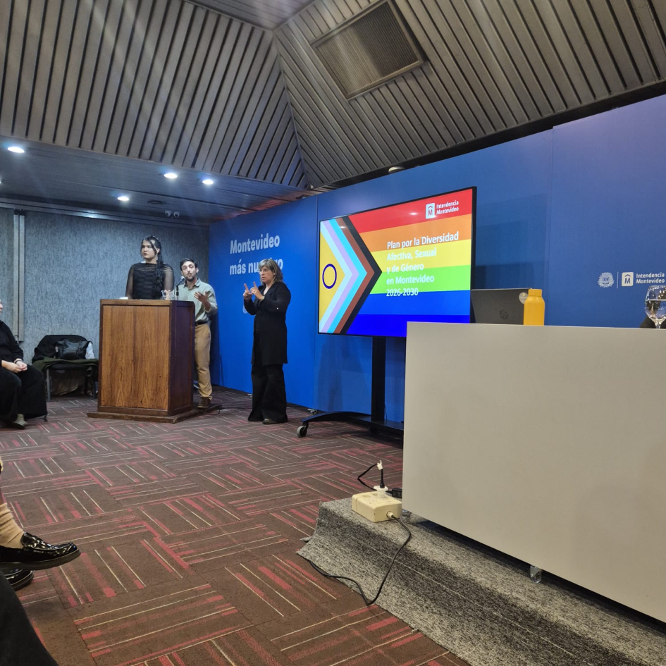 Presentación del Plan por la Diversidad 2026-2030 en sala de la Intendencia de Montevideo